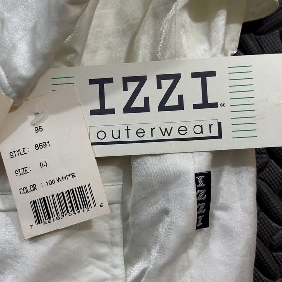 Izzi Mountain Parka Women's Large White Long Sleeve Hooded Drawstring Button-Up - Picture 5 of 10